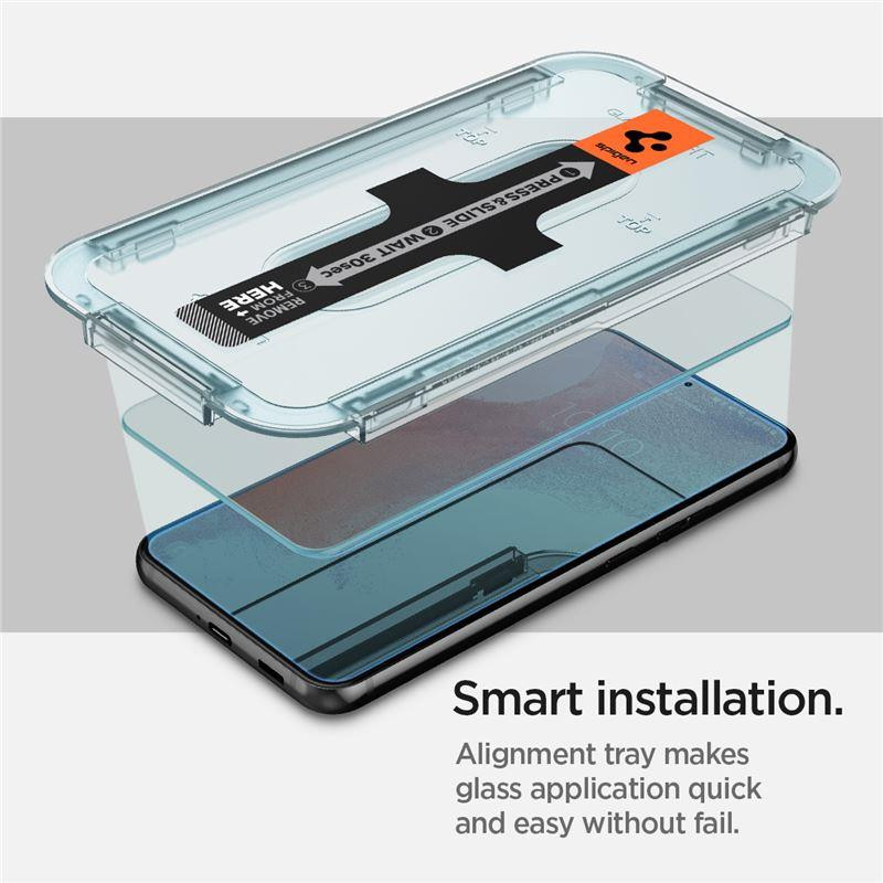 Spigen Glas.tR EZ Fit grūdintas stiklas Samsung Galaxy S22 - 2 vnt.