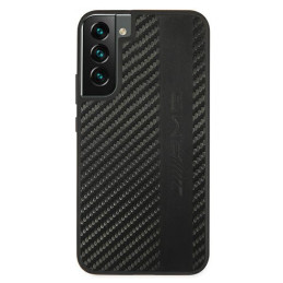 AMG Carbon Stripe&Embossed dėklas, skirtas Samsung Galaxy S22+ - juodas