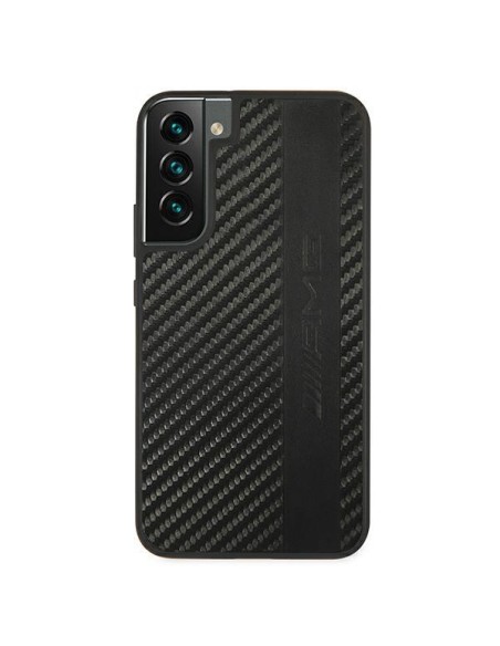 AMG Carbon Stripe&Embossed dėklas, skirtas Samsung Galaxy S22+ - juodas AMG Carbon Stripe&Embossed dėklas, skirtas Samsung Galaxy S22+ - juodas