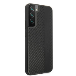 AMG Carbon Stripe&Embossed dėklas, skirtas Samsung Galaxy S22+ - juodas