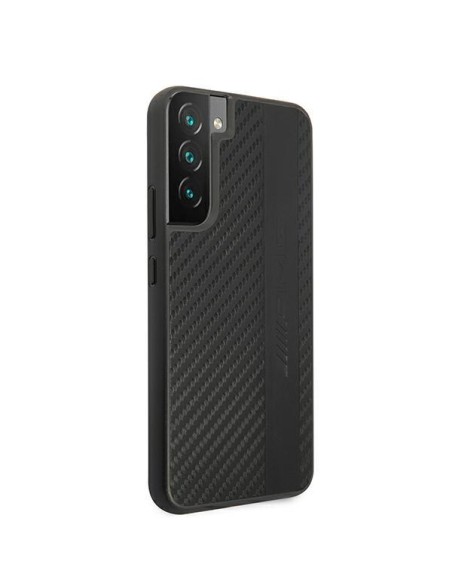 AMG Carbon Stripe&Embossed dėklas, skirtas Samsung Galaxy S22+ - juodas AMG Carbon Stripe&Embossed dėklas, skirtas Samsung Galaxy S22+ - juodas