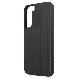 AMG Carbon Stripe&Embossed dėklas, skirtas Samsung Galaxy S22+ - juodas