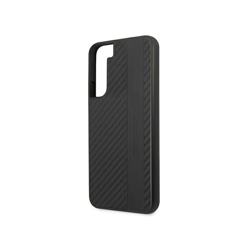 AMG Carbon Stripe&Embossed dėklas, skirtas Samsung Galaxy S22+ - juodas