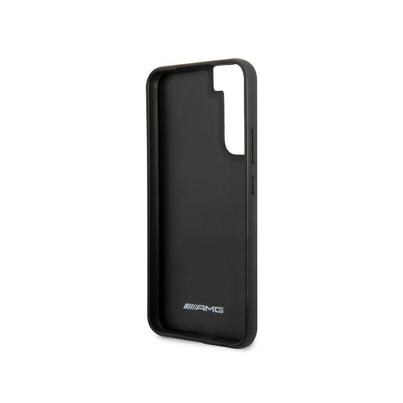 AMG Carbon Stripe&Embossed dėklas, skirtas Samsung Galaxy S22+ - juodas