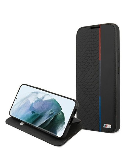 BMW M Collection Triangles dėklas Samsung Galaxy S22+ - juodas BMW M Collection Triangles dėklas Samsung Galaxy S22+ - juodas