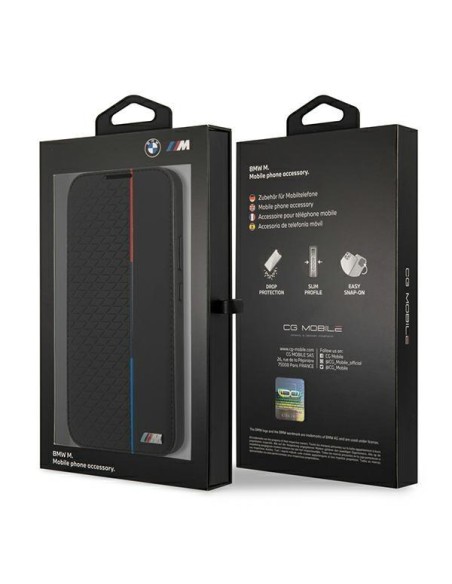 BMW M Collection Triangles dėklas Samsung Galaxy S22+ - juodas BMW M Collection Triangles dėklas Samsung Galaxy S22+ - juodas