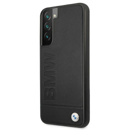 BMW Signature Logo Imprint dėklas, skirtas Samsung Galaxy S22+ - juodas