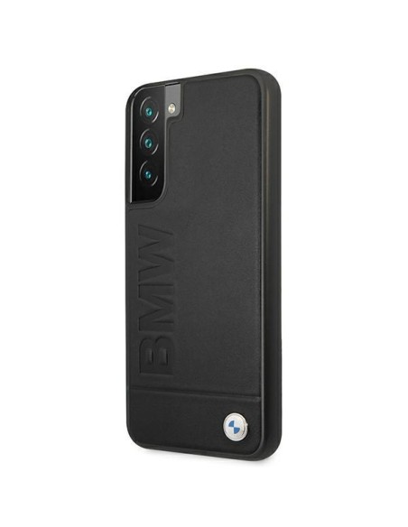 BMW Signature Logo Imprint dėklas, skirtas Samsung Galaxy S22+ - juodas BMW Signature Logo Imprint dėklas, skirtas Samsung Galaxy S22+ - juodas
