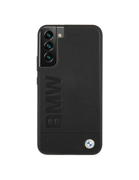 BMW Signature Logo Imprint dėklas, skirtas Samsung Galaxy S22+ - juodas BMW Signature Logo Imprint dėklas, skirtas Samsung Galaxy S22+ - juodas