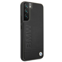 BMW Signature Logo Imprint dėklas, skirtas Samsung Galaxy S22+ - juodas