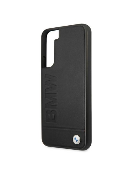 BMW Signature Logo Imprint dėklas, skirtas Samsung Galaxy S22+ - juodas BMW Signature Logo Imprint dėklas, skirtas Samsung Galaxy S22+ - juodas