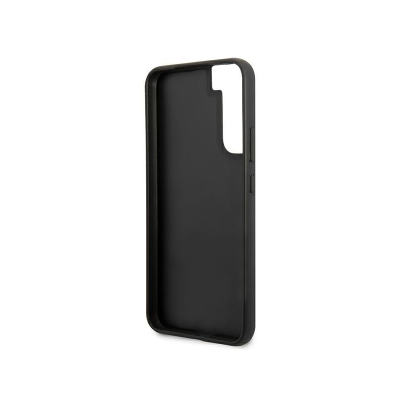 BMW Signature Logo Imprint dėklas, skirtas Samsung Galaxy S22+ - juodas