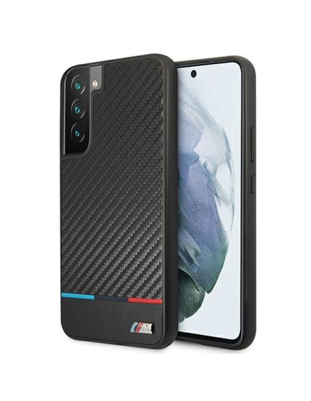 BMW M Collection Triangles dėklas Samsung Galaxy S22+ - juodas BMW M Collection Triangles dėklas Samsung Galaxy S22+ - juodas