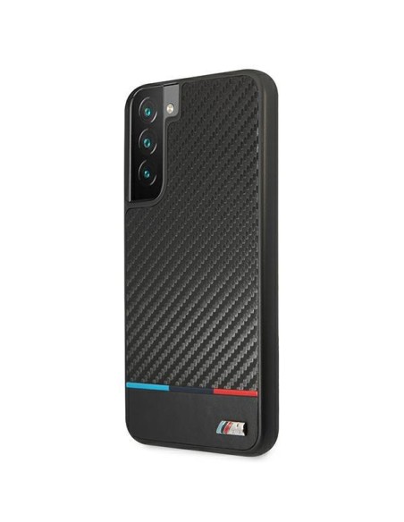 BMW M Collection Triangles dėklas Samsung Galaxy S22+ - juodas BMW M Collection Triangles dėklas Samsung Galaxy S22+ - juodas