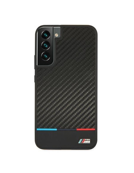 BMW M Collection Triangles dėklas Samsung Galaxy S22+ - juodas BMW M Collection Triangles dėklas Samsung Galaxy S22+ - juodas