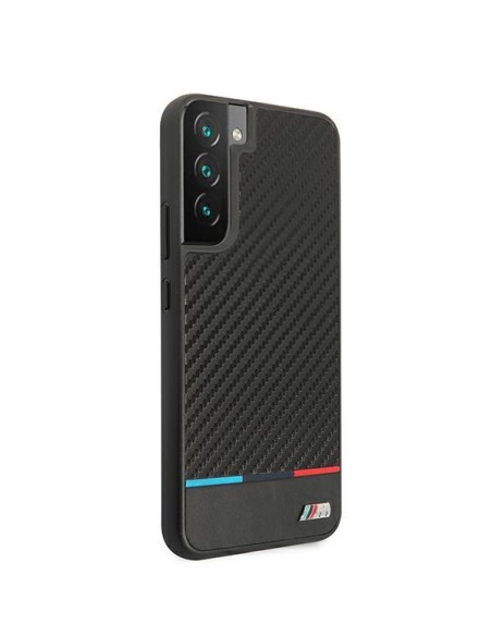 BMW M Collection Triangles dėklas Samsung Galaxy S22+ - juodas BMW M Collection Triangles dėklas Samsung Galaxy S22+ - juodas