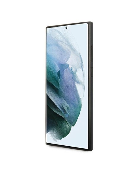 Guess GUHCS22LG4GFGR S22 Ultra S908 pilkas/ pilkas kietas dėklas 4G metalinis auksinis logotipas Guess GUHCS22LG4GFGR S22 Ultra S908 pilkas/ pilkas kietas dėklas 4G metalinis auksinis logotipas