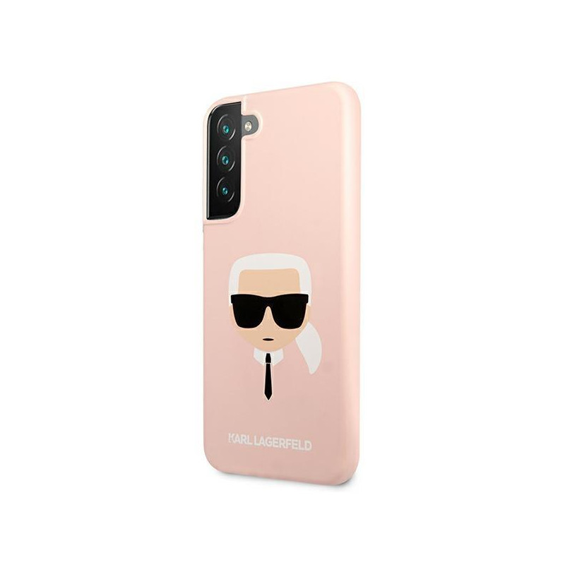 Karl Lagerfeld Silikoninis Karl& 39 s Head dėklas Samsung Galaxy S22+ - rožinis