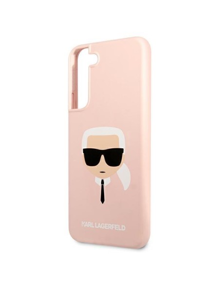 Karl Lagerfeld Silikoninis Karl& 39 s Head dėklas Samsung Galaxy S22+ - rožinis