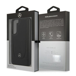 Mercedes Leather Urban Line dėklas Samsung Galaxy S22+ - juodas