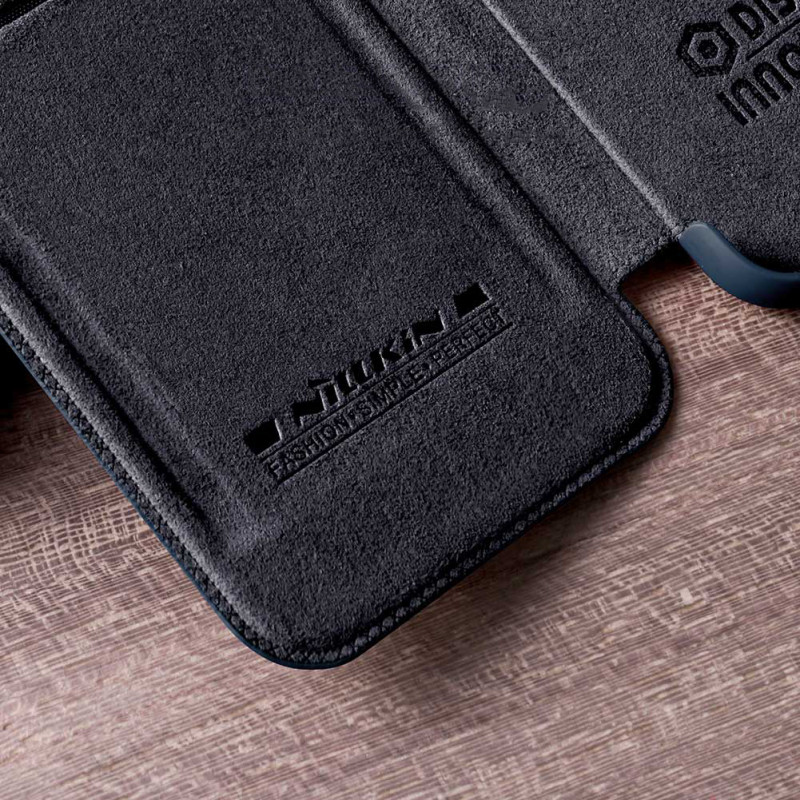 Nillkin Qin odinis dėklas Samsung Galaxy A73 juodas