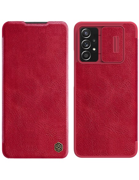 Nillkin Qin odinis dėklas Samsung Galaxy A73 raudonas Nillkin Qin odinis dėklas Samsung Galaxy A73 raudonas