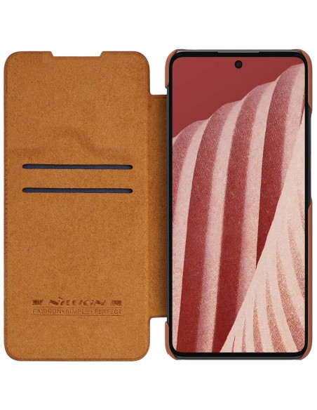 Nillkin Qin odinis dėklas Samsung Galaxy A73 rudas Nillkin Qin odinis dėklas Samsung Galaxy A73 rudas