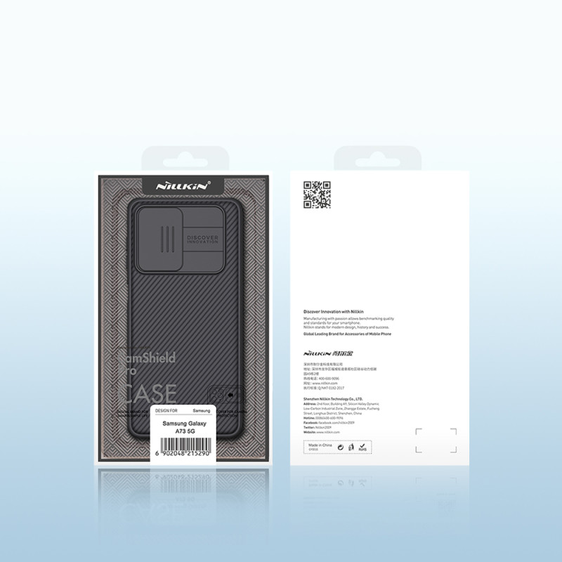 Nillkin CamShield Pro Case Armored Case Cover kameros apsauga, skirta Samsung Galaxy A73 Black