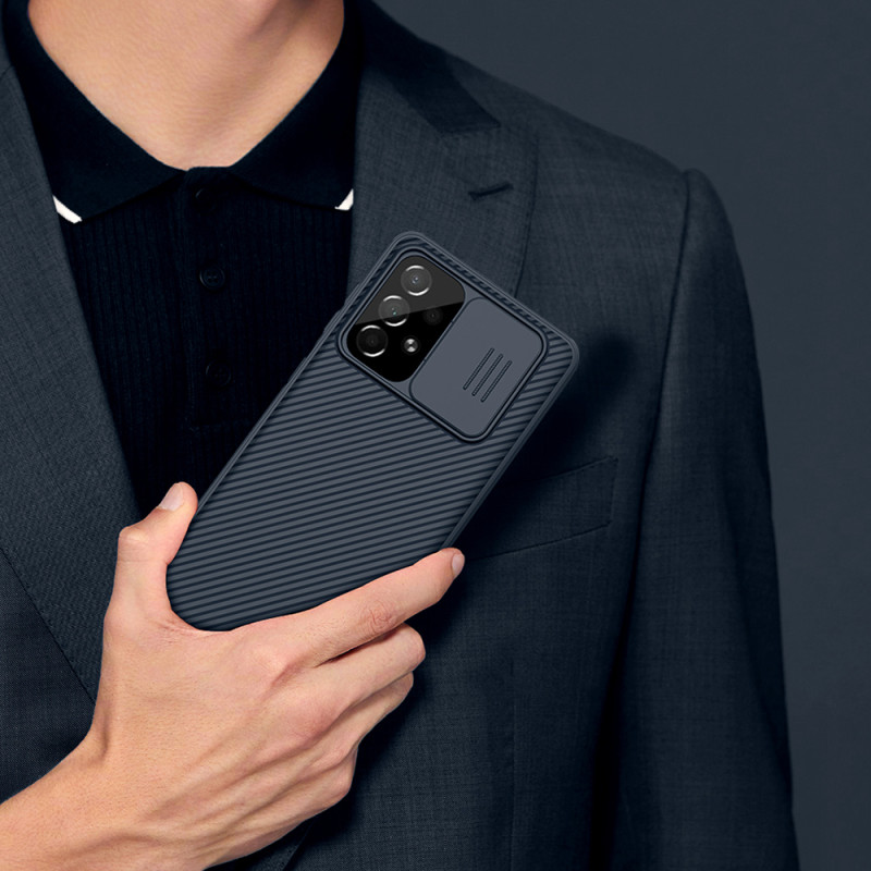 Nillkin CamShield Pro Case Armored Case Cover kameros apsauga, skirta Samsung Galaxy A73 Black