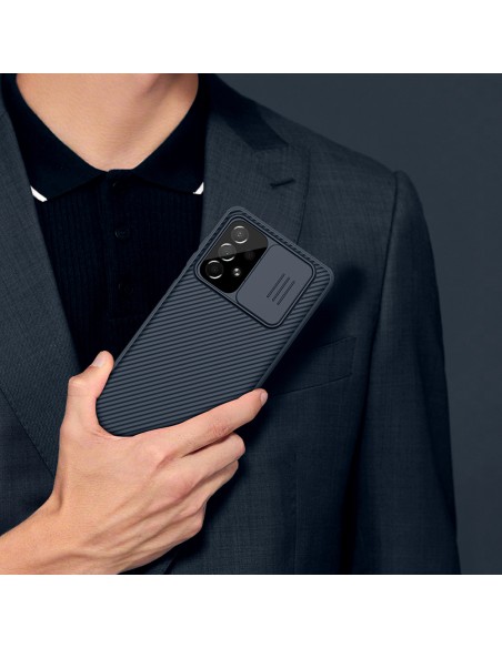 Nillkin CamShield Pro Case Armored Case Cover kameros apsauga, skirta Samsung Galaxy A73 Black Nillkin CamShield Pro Case Armored Case Cover kameros apsauga, skirta Samsung Galaxy A73 Black