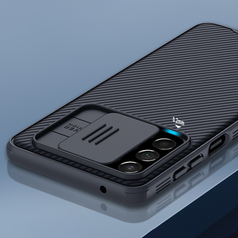 Nillkin CamShield Pro Case Armored Case Cover kameros apsauga, skirta Samsung Galaxy A73 Black