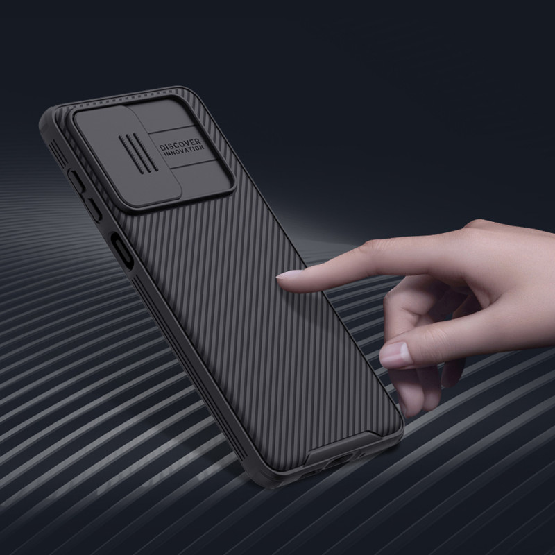 Nillkin CamShield Pro Case Armored Case Cover kameros apsauga, skirta Samsung Galaxy A73 Black
