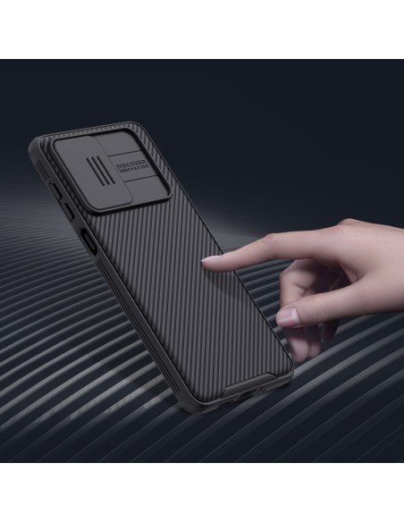 Nillkin CamShield Pro Case Armored Case Cover kameros apsauga, skirta Samsung Galaxy A73 Black Nillkin CamShield Pro Case Armored Case Cover kameros apsauga, skirta Samsung Galaxy A73 Black