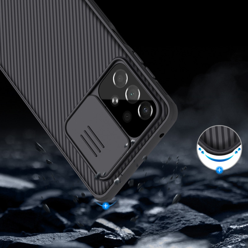 Nillkin CamShield Pro Case Armored Case Cover kameros apsauga, skirta Samsung Galaxy A73 Black