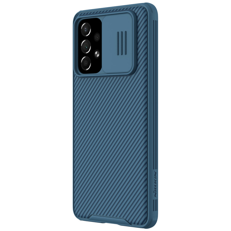 Nillkin CamShield Pro Case Armored Case Cover kameros apsauga, skirta Samsung Galaxy A73 Blue