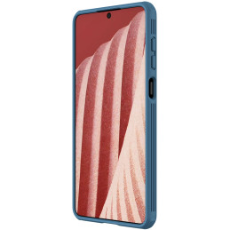 Nillkin CamShield Pro Case Armored Case Cover kameros apsauga, skirta Samsung Galaxy A73 Blue