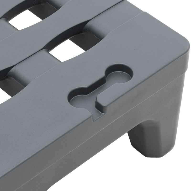Plastikinis grindų padėklas sandėliui iki 600 kg 90 x 55 x 30 cm