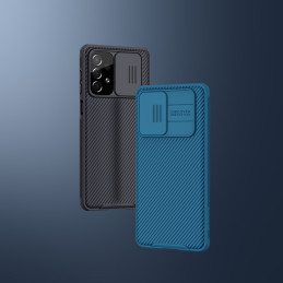 Nillkin CamShield Pro Case Armored Case Cover kameros apsauga, skirta Samsung Galaxy A73 Blue