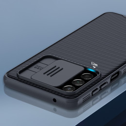 Nillkin CamShield Pro Case Armored Case Cover kameros apsauga, skirta Samsung Galaxy A73 Blue