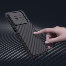 Nillkin CamShield Pro Case Armored Case Cover kameros apsauga, skirta Samsung Galaxy A73 Blue
