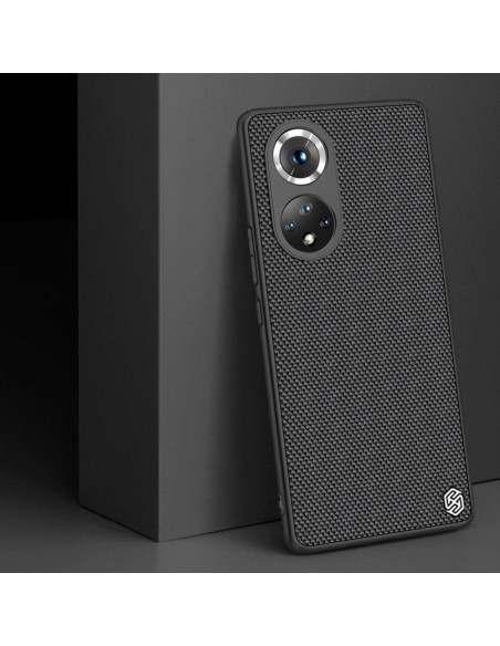 Nillkin Textured Case tvirtas sustiprintas dėklas su gelio rėmu ir nailonine nugara, skirtas Honor 50 Pro juodai Nillkin Textured Case tvirtas sustiprintas dėklas su gelio rėmu ir nailonine nugara, skirtas Honor 50 Pro juodai