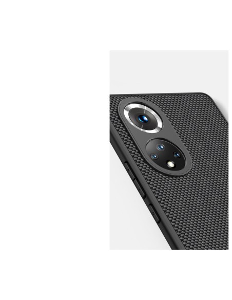 Nillkin Textured Case tvirtas sustiprintas dėklas su gelio rėmu ir nailonine nugara, skirtas Honor 50 Pro juodai Nillkin Textured Case tvirtas sustiprintas dėklas su gelio rėmu ir nailonine nugara, skirtas Honor 50 Pro juodai