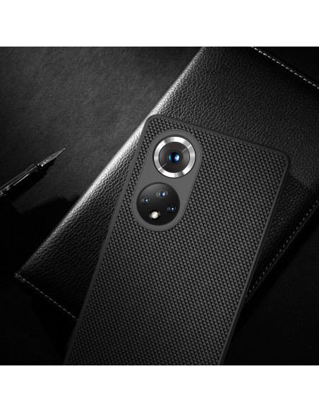 Nillkin Textured Case tvirtas sustiprintas dėklas su gelio rėmu ir nailonine nugara, skirtas Honor 50 Pro juodai Nillkin Textured Case tvirtas sustiprintas dėklas su gelio rėmu ir nailonine nugara, skirtas Honor 50 Pro juodai