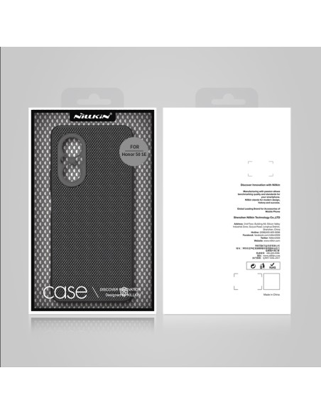 Nillkin Textured Case tvirtas sustiprintas dėklas su gelio rėmu ir nailonine nugara, skirtas Honor 50 SE juodai Nillkin Textured Case tvirtas sustiprintas dėklas su gelio rėmu ir nailonine nugara, skirtas Honor 50 SE juodai