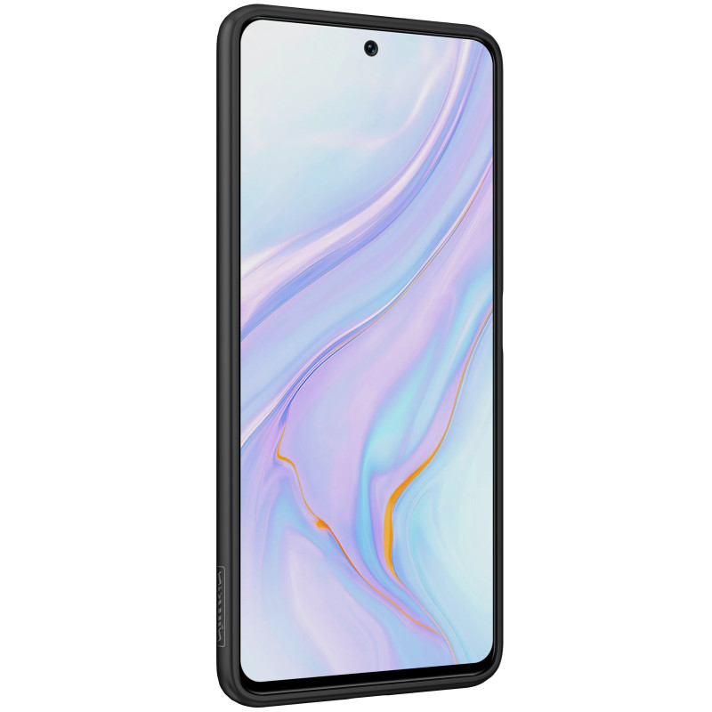 Nillkin Textured Case tvirtas sustiprintas dėklas su gelio rėmu ir nailonine nugara, skirtas Honor 50 SE juodai
