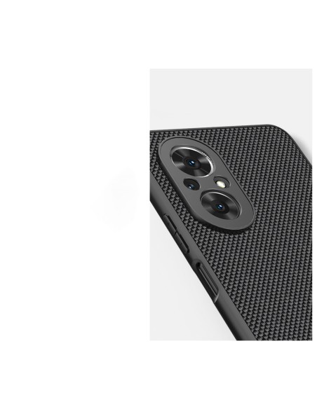 Nillkin Textured Case tvirtas sustiprintas dėklas su gelio rėmu ir nailonine nugara, skirtas Honor 50 SE juodai Nillkin Textured Case tvirtas sustiprintas dėklas su gelio rėmu ir nailonine nugara, skirtas Honor 50 SE juodai