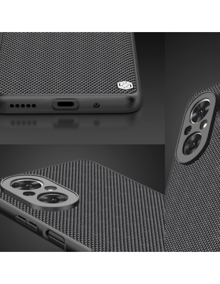 Nillkin Textured Case tvirtas sustiprintas dėklas su gelio rėmu ir nailonine nugara, skirtas Honor 50 SE juodai Nillkin Textured Case tvirtas sustiprintas dėklas su gelio rėmu ir nailonine nugara, skirtas Honor 50 SE juodai