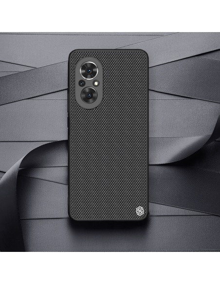 Nillkin Textured Case tvirtas sustiprintas dėklas su gelio rėmu ir nailonine nugara, skirtas Honor 50 SE juodai Nillkin Textured Case tvirtas sustiprintas dėklas su gelio rėmu ir nailonine nugara, skirtas Honor 50 SE juodai
