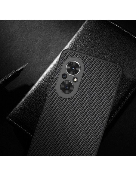 Nillkin Textured Case tvirtas sustiprintas dėklas su gelio rėmu ir nailonine nugara, skirtas Honor 50 SE juodai Nillkin Textured Case tvirtas sustiprintas dėklas su gelio rėmu ir nailonine nugara, skirtas Honor 50 SE juodai