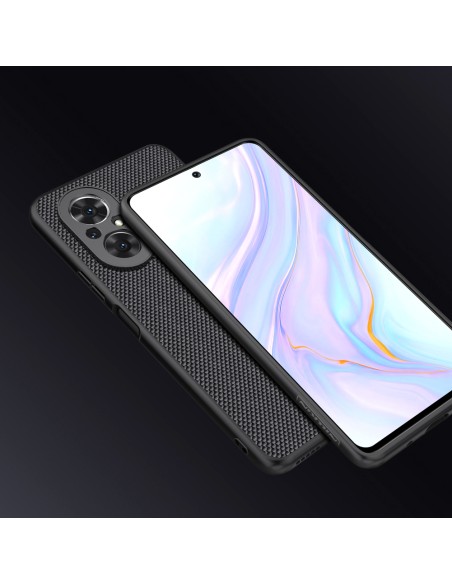Nillkin Textured Case tvirtas sustiprintas dėklas su gelio rėmu ir nailonine nugara, skirtas Honor 50 SE juodai Nillkin Textured Case tvirtas sustiprintas dėklas su gelio rėmu ir nailonine nugara, skirtas Honor 50 SE juodai